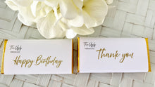 Load image into Gallery viewer, Add On Chocolate &quot;Happy Birthday&quot; or &quot;Thank you&quot; Chocolate Bar

