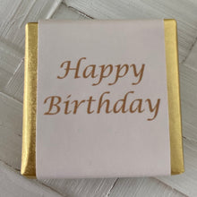 Load image into Gallery viewer, Add On Affordable Mini Chocolate &quot;Happy Birthday&quot; or &quot;Thank you&quot; Cutest Chocolate Bar
