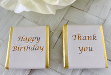 Load image into Gallery viewer, Add On Affordable Mini Chocolate &quot;Happy Birthday&quot; or &quot;Thank you&quot; Cutest Chocolate Bar
