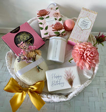 Load image into Gallery viewer, Sweet Happy Birthday Pretty Pamper Hamper Basket Large
