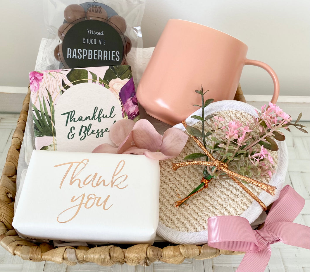 Mothers Day Thanks You  Mum Pamper Hamper Basket Gift Small