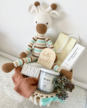 Load image into Gallery viewer, Ultimate Mumma &amp; Baby Boy Giraffe Gift Basket Baby Shower Hamper Set Large
