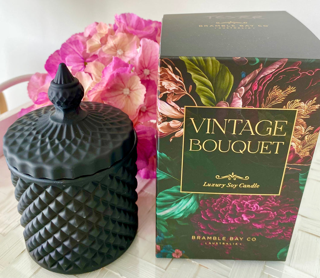 Vintage Bouquet Candle Birthday, Thank you, Get Well, Add On