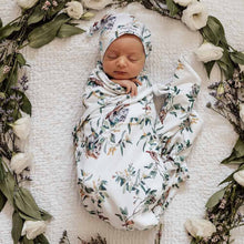 Load image into Gallery viewer, Add On Eucalyptus Snuggle Hunny Baby Wrap &amp; Beanie Gift Set Baby Shower Unisex
