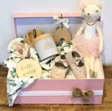 Load image into Gallery viewer, Kitty Cat Ballerina Baby Girl Shower Gift Box Hamper Large
