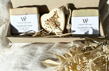 Load image into Gallery viewer, Natural &amp; Nourishing Gift Small Boxed Set Of 3 Soaps Add On
